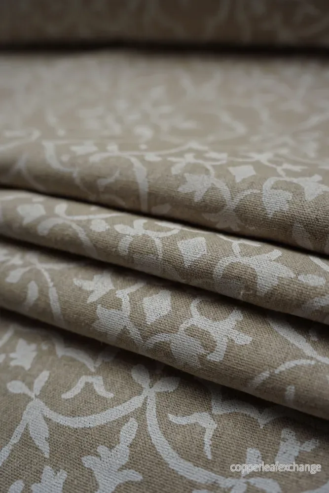 Deadstock – Linen – Patterned – Natural, White – DI48 Deadstock – Linen – Patterned – Natural, White – DI48