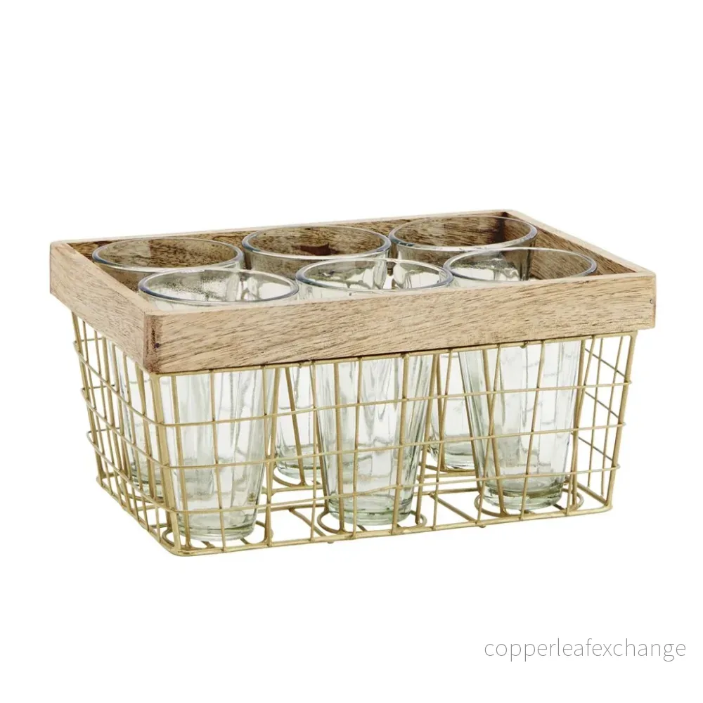 Hållare med 6 chaiglas