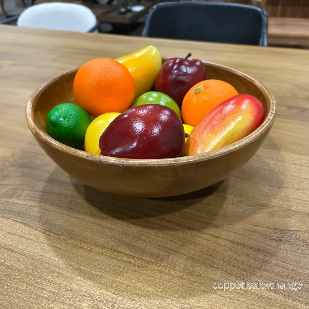 Premium Salladskål Teak 30cm – Handgjord