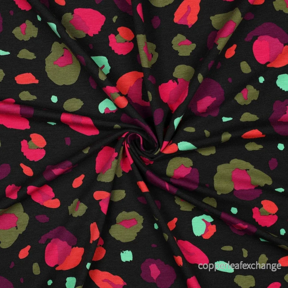 Nerida Hansen - Jersey Gots - Animal - Viscose - Jet Black - Bild 3