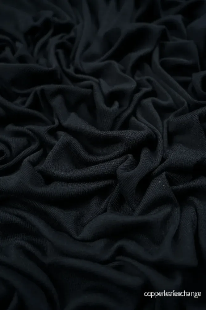 Deadstock – Jersey – Merino wool – Silk – Ribbed – Black – DT19 Deadstock – Jersey – Merino wool – Silk – Ribbed – Black – DT19