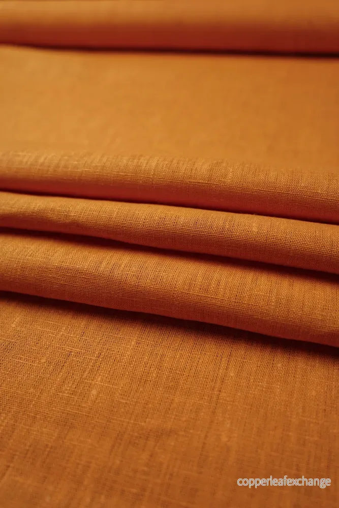 Linen fabric - Texture - Orange (dark) - 0727 - Bild 2