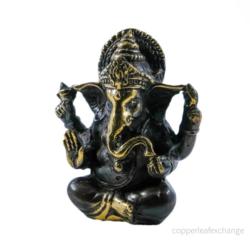 Liten bronsstaty av Ganesha (8 cm)