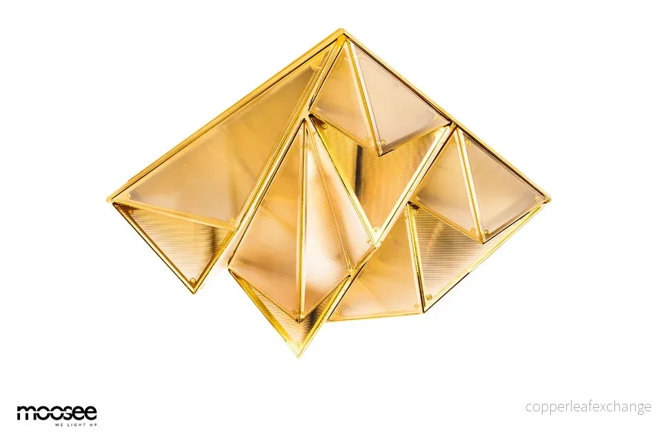 MOOSEE taklampa / plafond PYRAMIDS guld - Bild 3