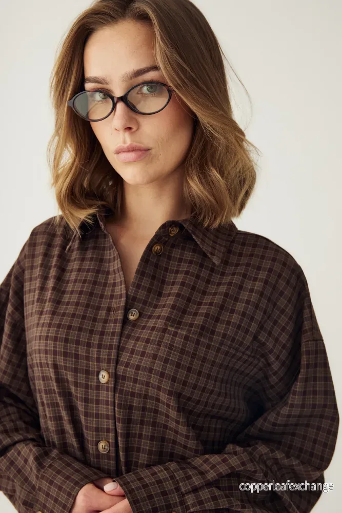 Lisa Shirt Brown Check - Bild 2