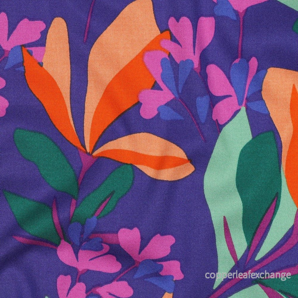Nerida Hansen - Rosella Stretch - Spring Garden - Viscose - Royal Blue, Apricot - Bild 2