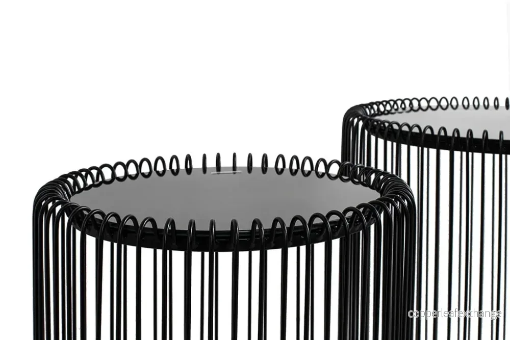 Sidobord KARE - WIRE 44 cm, svart, 2-set - Bild 3