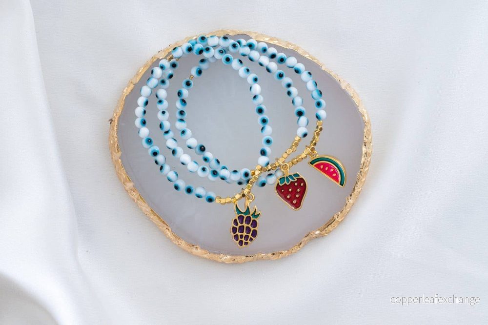 Tiny Evil Eye Frukt Armband Melon - Bild 2