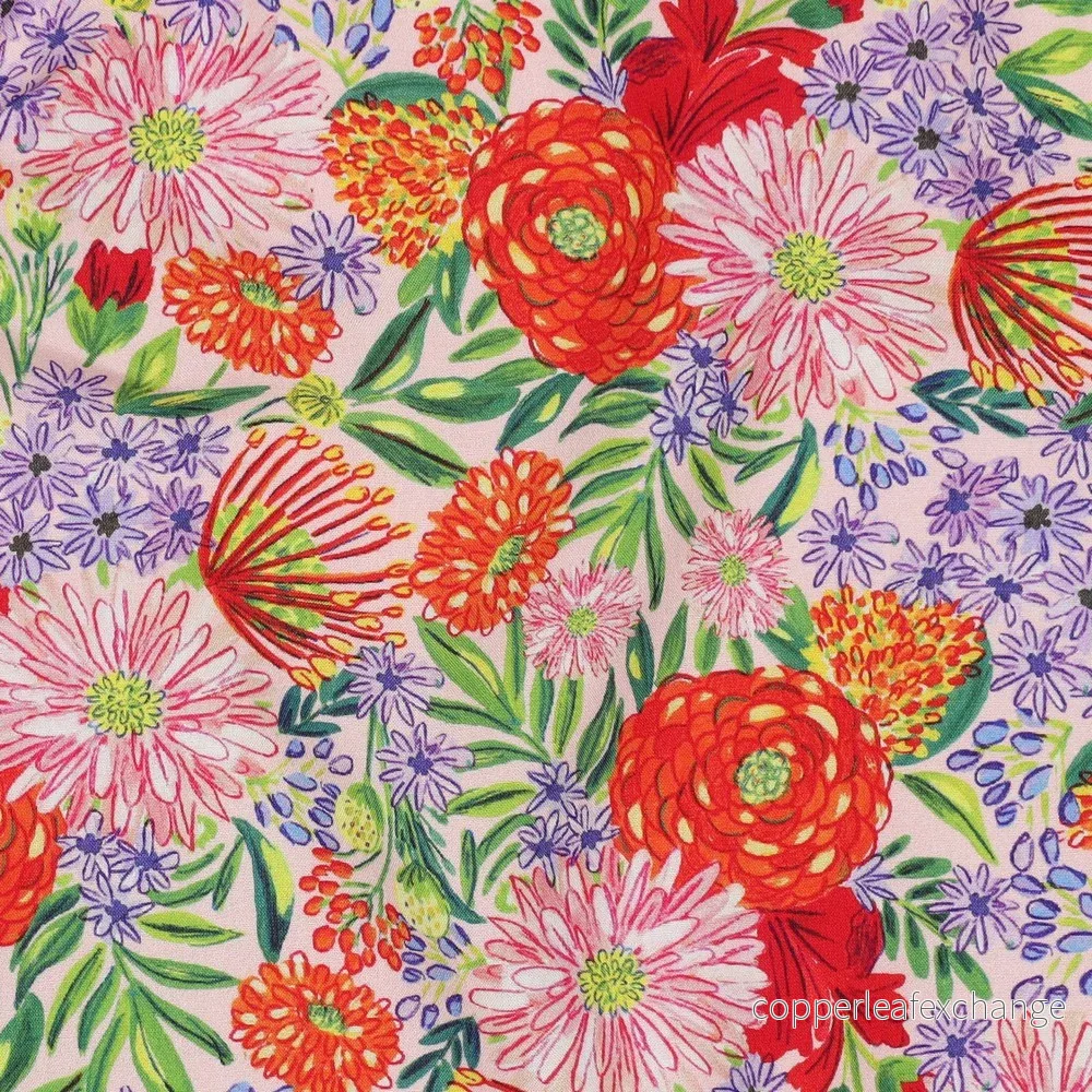 Patterned - Viscose - Ecovero - Digital print - Flowers - Light pink - 002