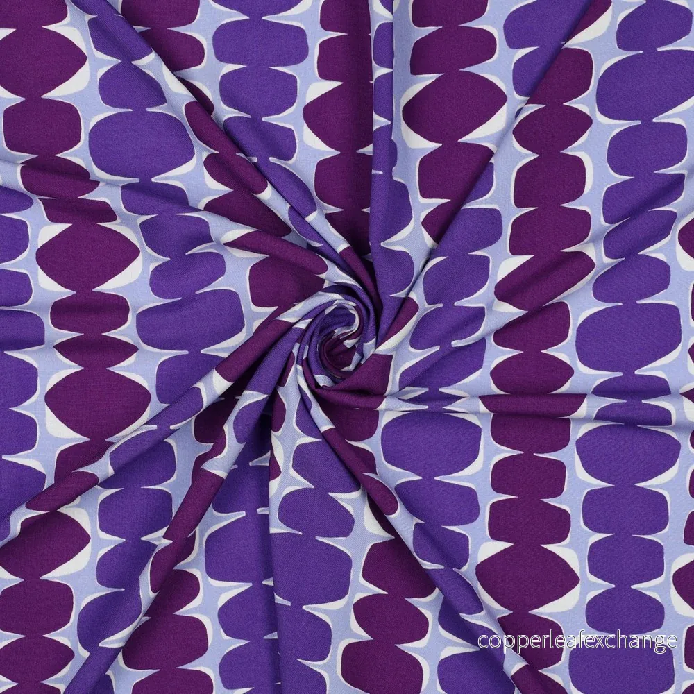 Patterned – Viscose – Ecovero – Digital Print – Abstract – Purple – 002