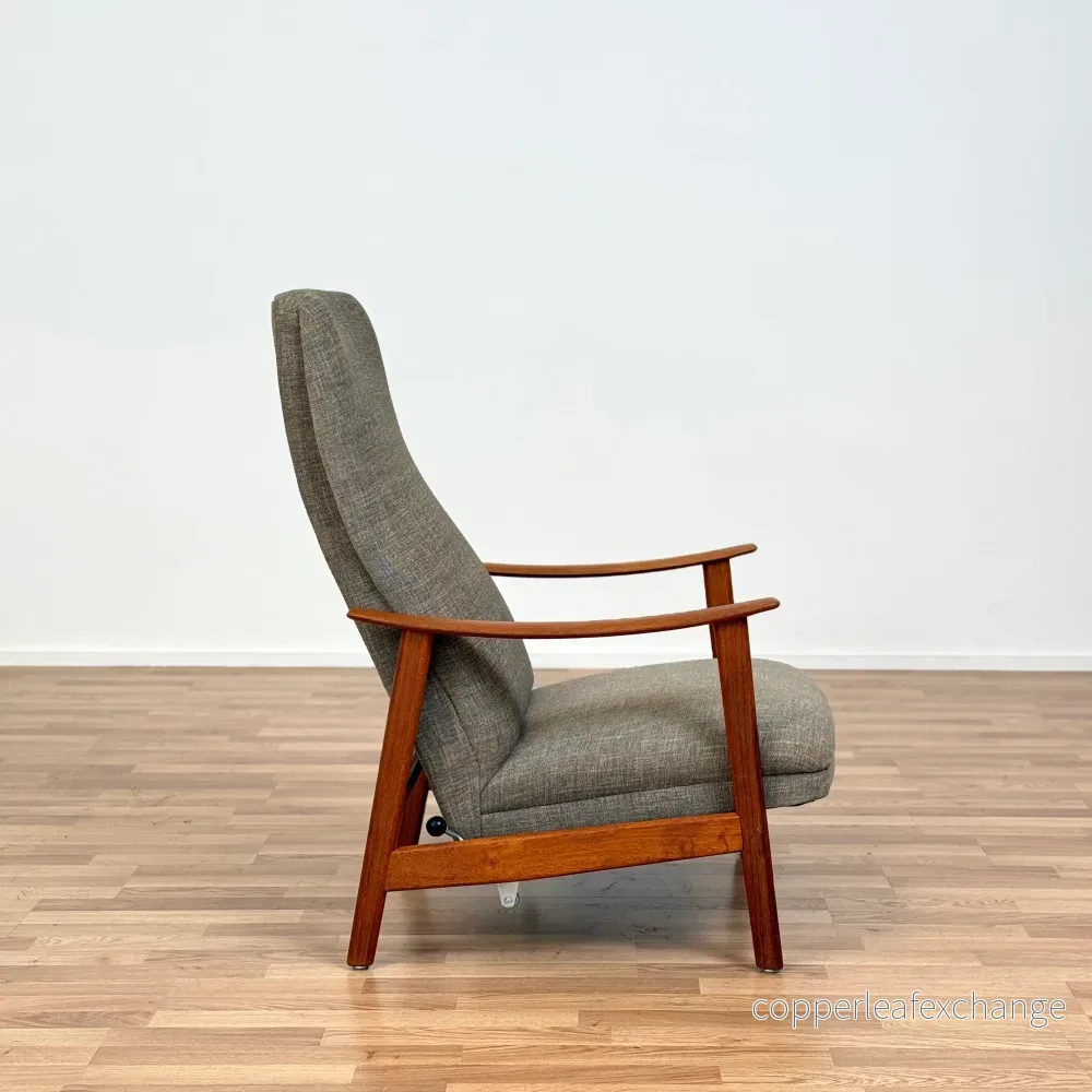 Fåtölj och pall i teak av Stokke Møbelfabrikk, 1950-60-tal, Norge - Bild 3