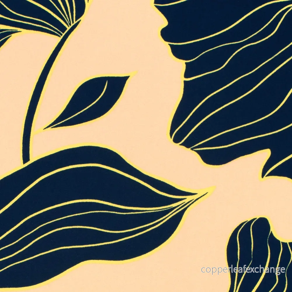 Patterned - Viscose - Satin - Luster - Leaf pattern - Salmon - 037 - Bild 3