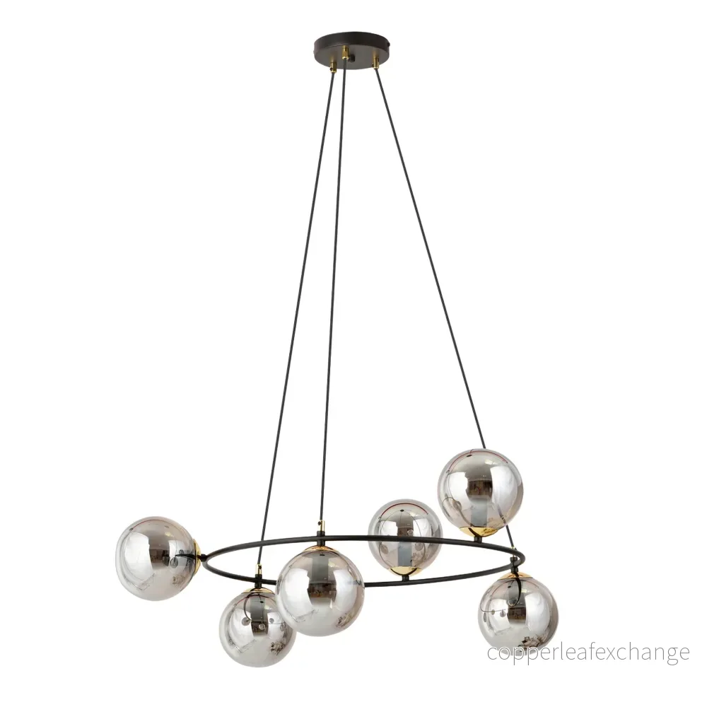 TAKLAMPA AZURA 6 – Svart/Guld