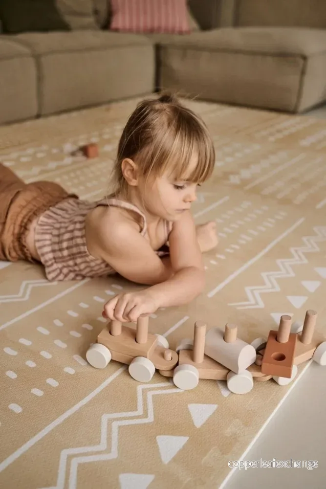 Giftfri Lekmatta Av Skumgummi- Boho Sand Giftfri Lekmatta Av Skumgummi- Boho Sand