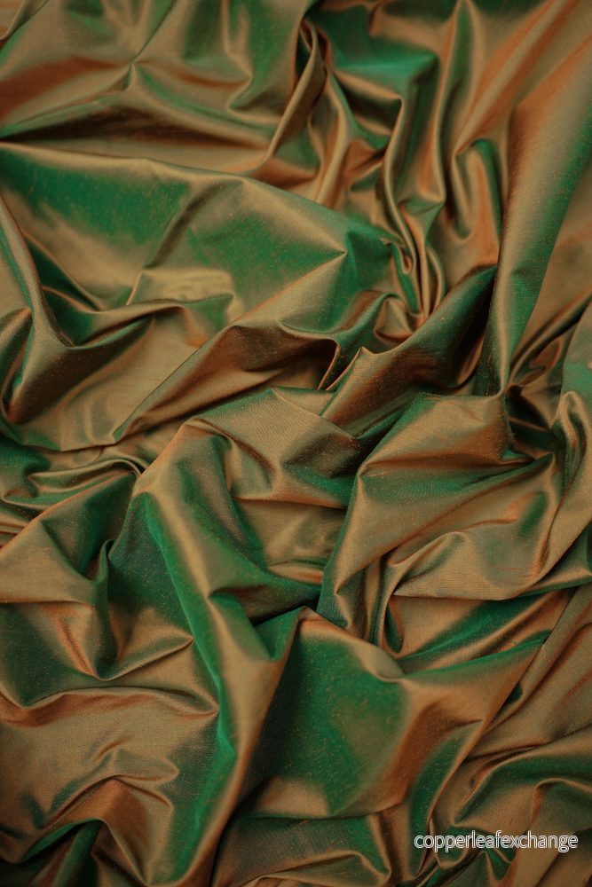 Deadstock - Thai Silk - Multicolor - Green, Copper - DST15