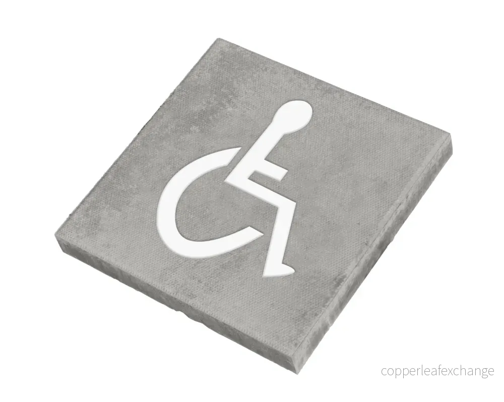 Symbolplattan Rullstol Grå 500x500x70