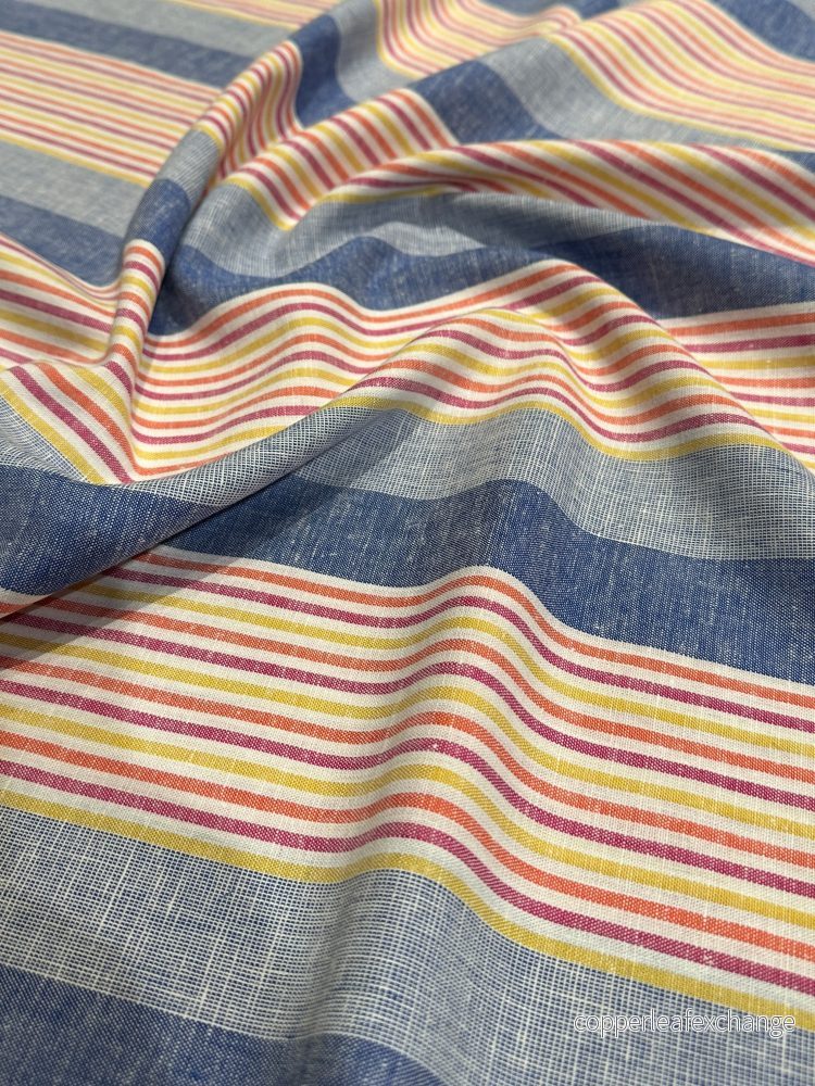 Deadstock – Linen, Viscose – Stripe – Blue, Multicolor – LB2