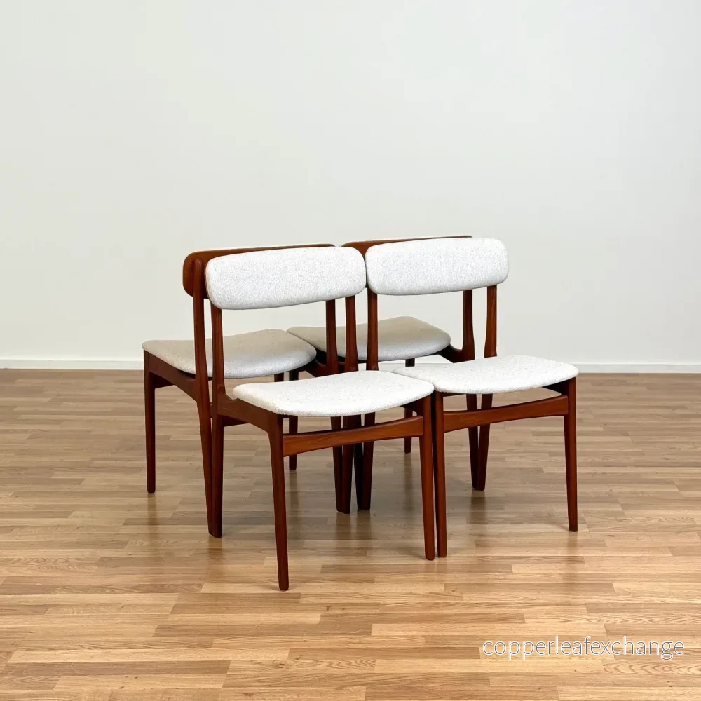 Set om 8 matstolar i teak av B. Rasmussen för Thorso Møbelfabrik, 1950-60-tal, Danmark - Bild 2