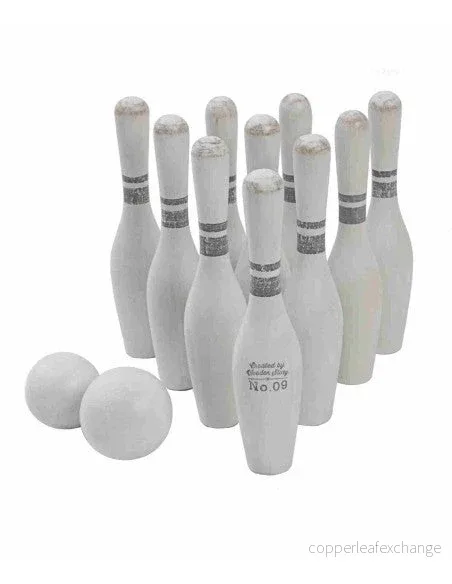 Bowling Käglor i Trä – Vintage