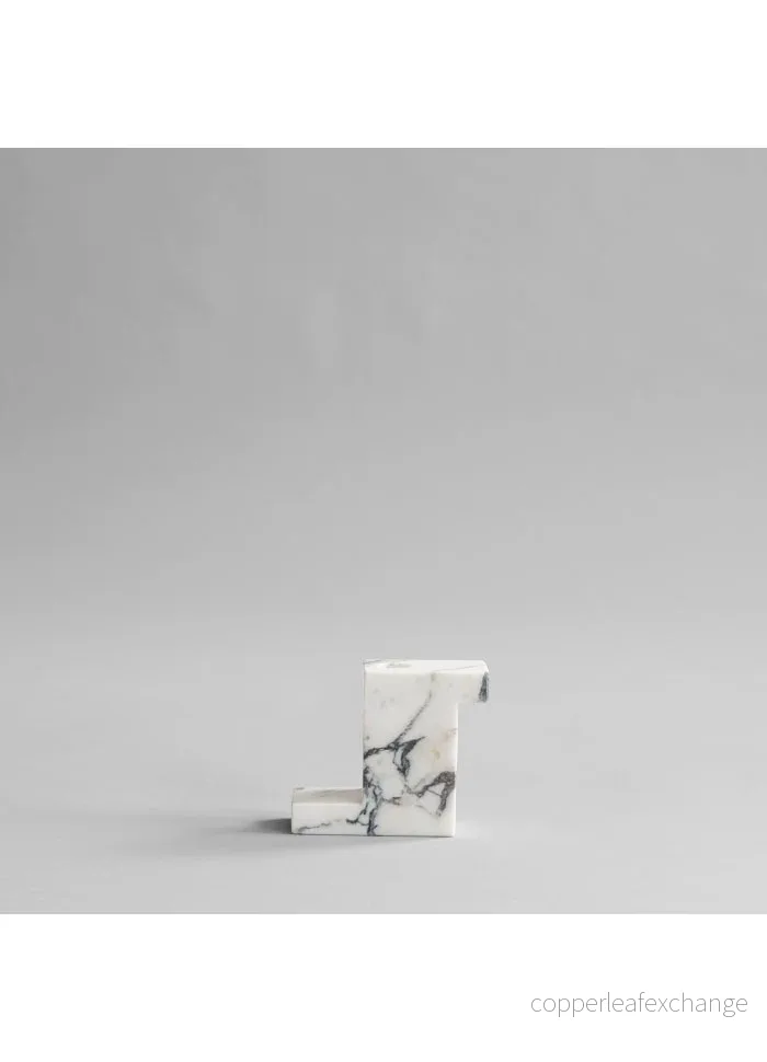 Brick Candle Holder, Tall - Calacatta