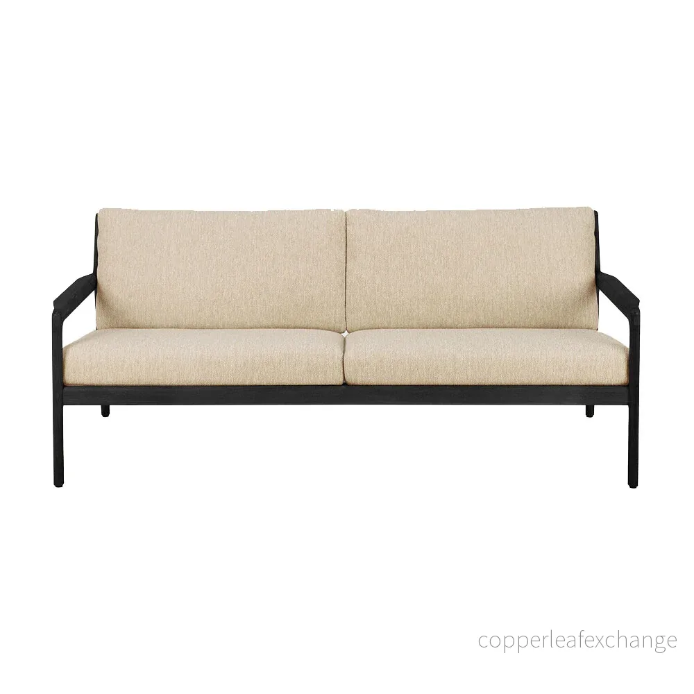 Utemöbel Soffa Jack, Svart teak / Natur - Bild 2