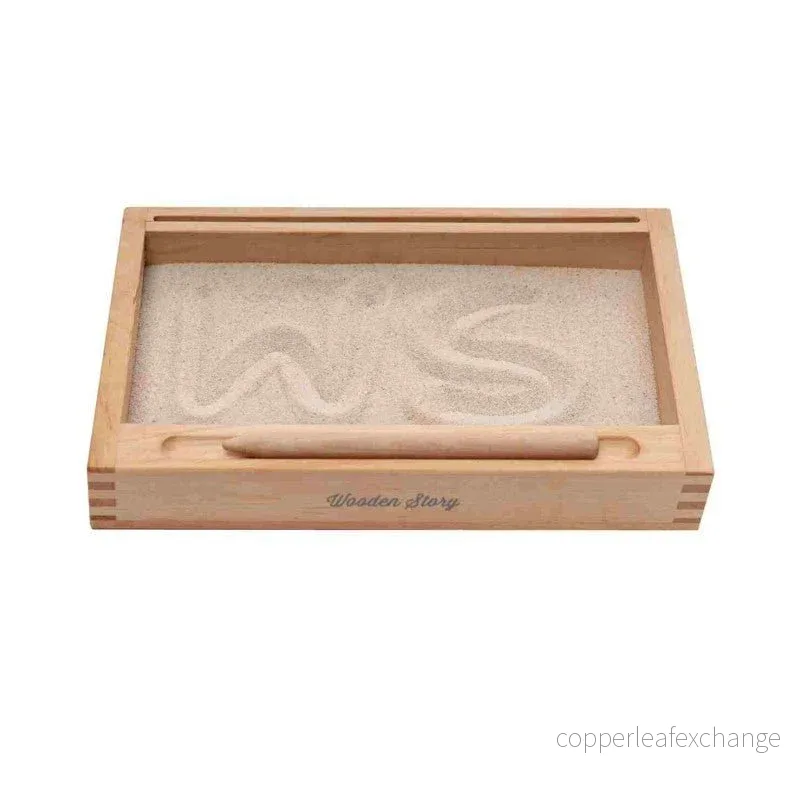 Montessori bricka för kreativitet och utveckling i sand Montessori bricka för kreativitet och utveckling i sand