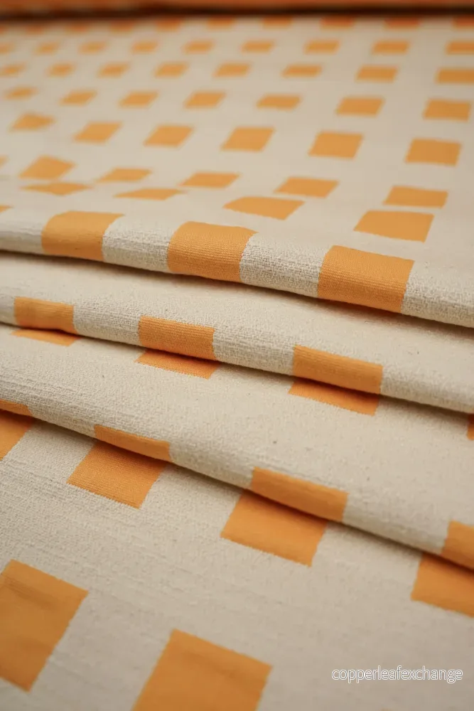 Vintage – Interior – Checks – Cotton – Yellow, creme – V3