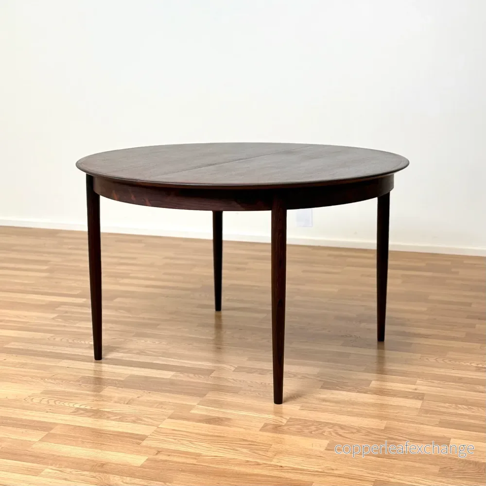 Rund matbord i rosenträ, 1950-60-tal, Danmark