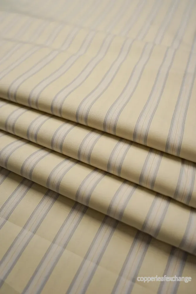 Deadstock – Shirt Fabric – Cotton – Stripe – Light Yellow – DS201