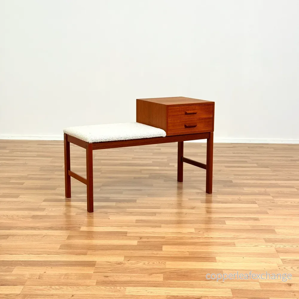 Hallbänk i teak, 1950-60-tal, Sverige Hallbänk i teak, 1950-60-tal, Sverige