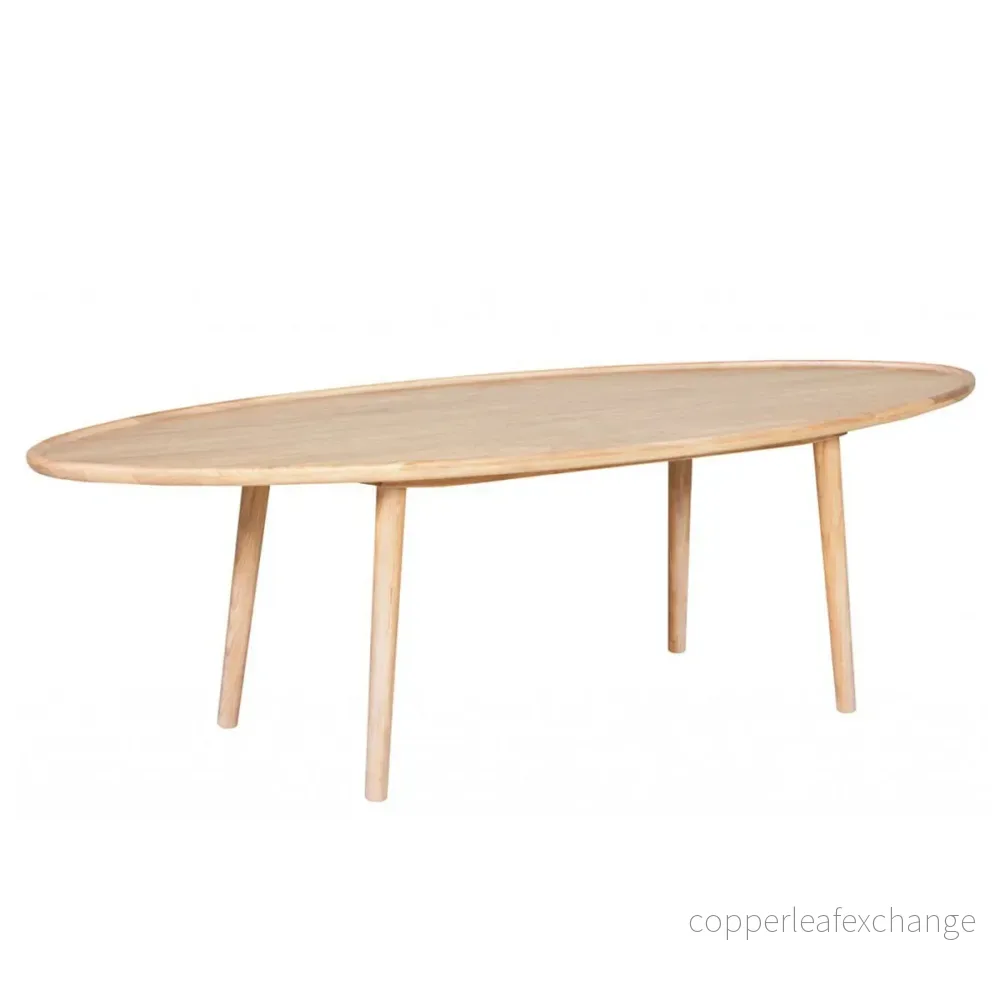 Soffbord Love oval, Massiv Lackad Ek