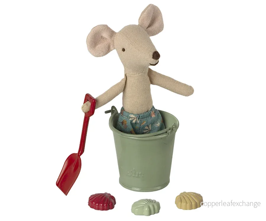 Maileg – Strandset, hink med spade och tre snäckor, strandleksaker - Bild 3