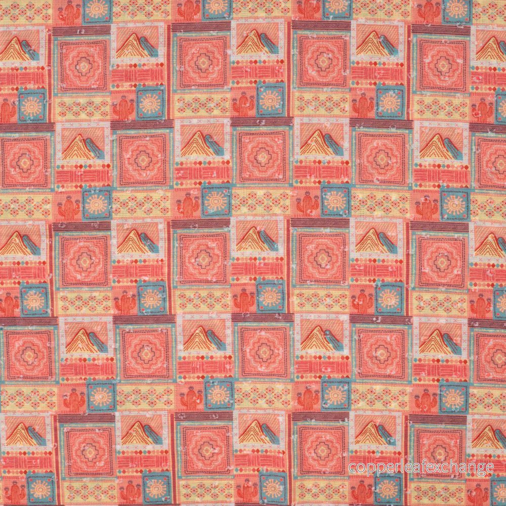 Cotton – Patterned – Dotted structure – Patchwork – Coral – 08.140 Cotton – Patterned – Dotted structure – Patchwork – Coral – 08.140