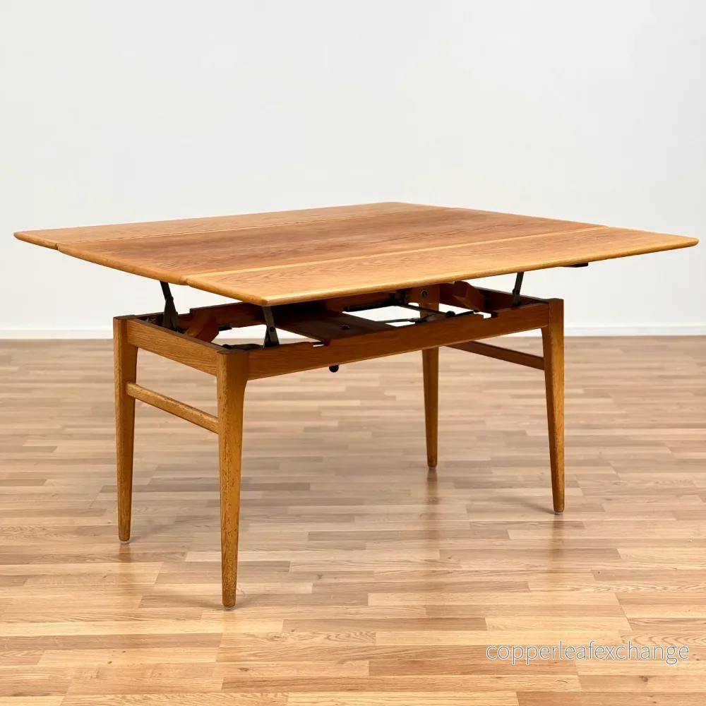Förlängningsbart soffbord i ek, 1950-60-tal, Sverige - Bild 3