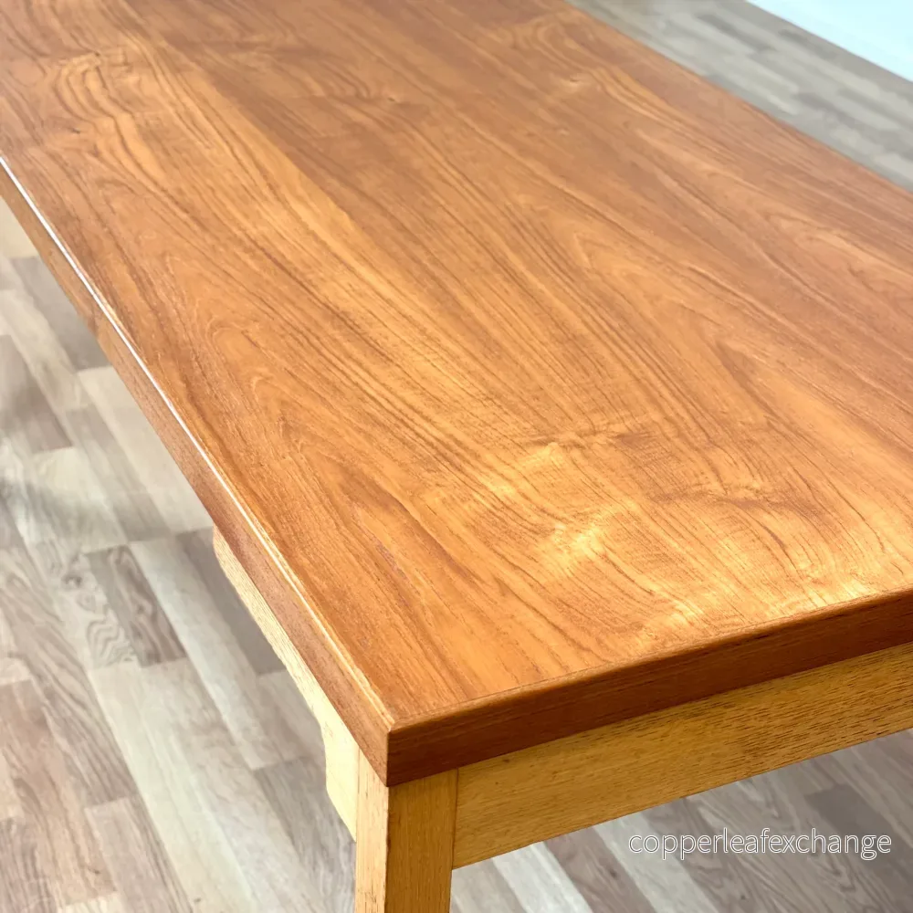Danskt matbord i teak och ek - Bild 3