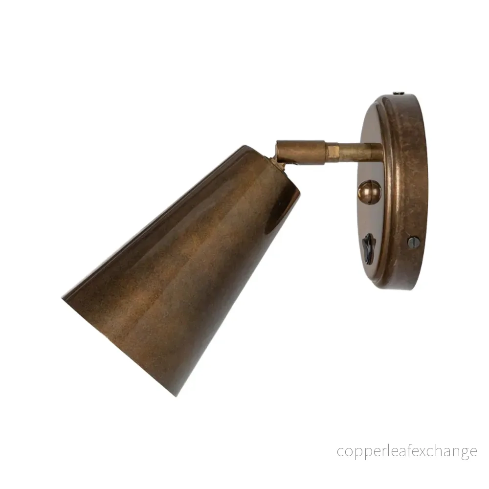 CASHEL - Adjustable Brass Cone Wall Light 12cm - Bild 2