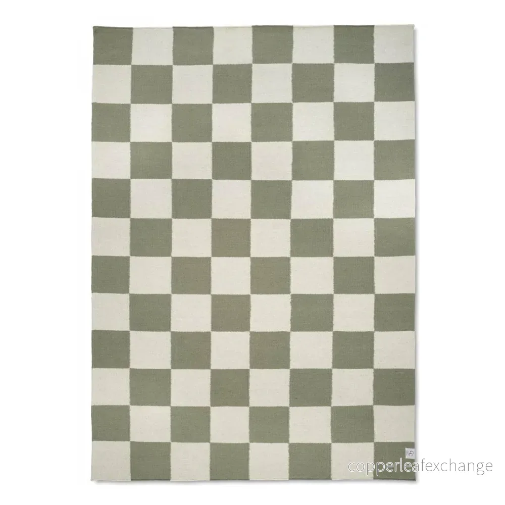 Matta Square från Classic Collection, Vit/Grön Matta Square från Classic Collection, Vit/Grön