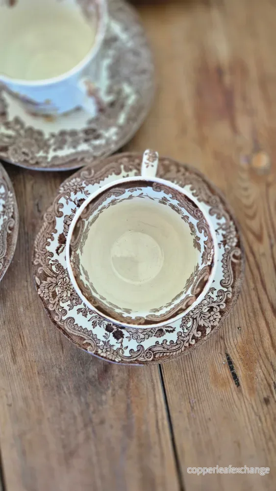 Royal Worcester Palissy England game series - Kopp med fat, 6 stycken - Bild 2