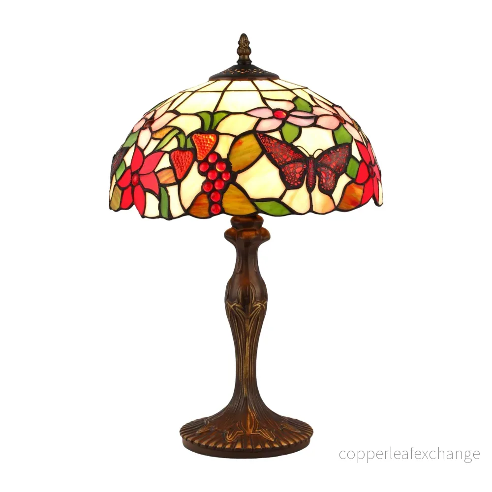 BALI Tiffany Bordlampa. H:45cm - Bild 2