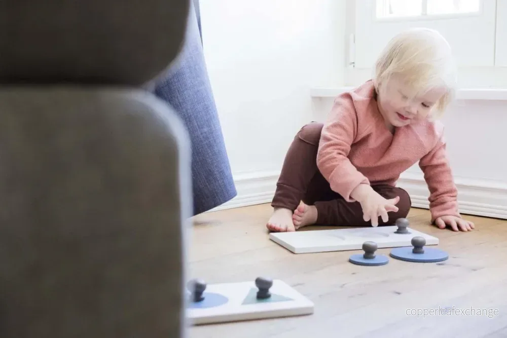 Handgjort Montessori pussel i trä - Cirklar - Bild 2