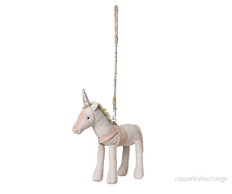 Maileg – Enhörning gosedjur, unicorn med koppel (slutsåld kollektion) - Bild 3