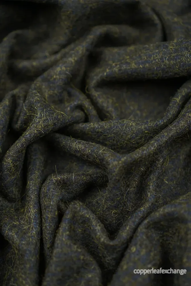 Deadstock – Italian Wool Bouclé – Green and Blue – DY73