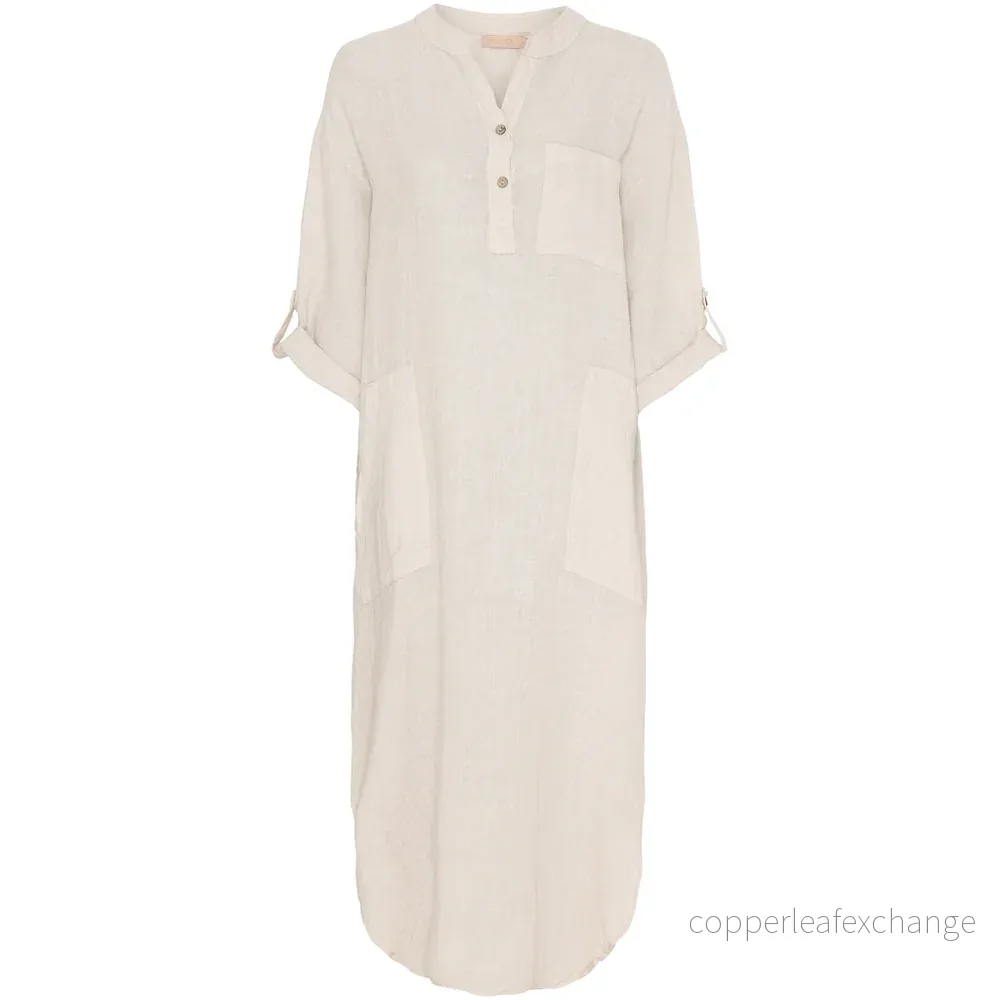 MDC MARIKE LINEN DRESS SABBIA MDC MARIKE LINEN DRESS SABBIA