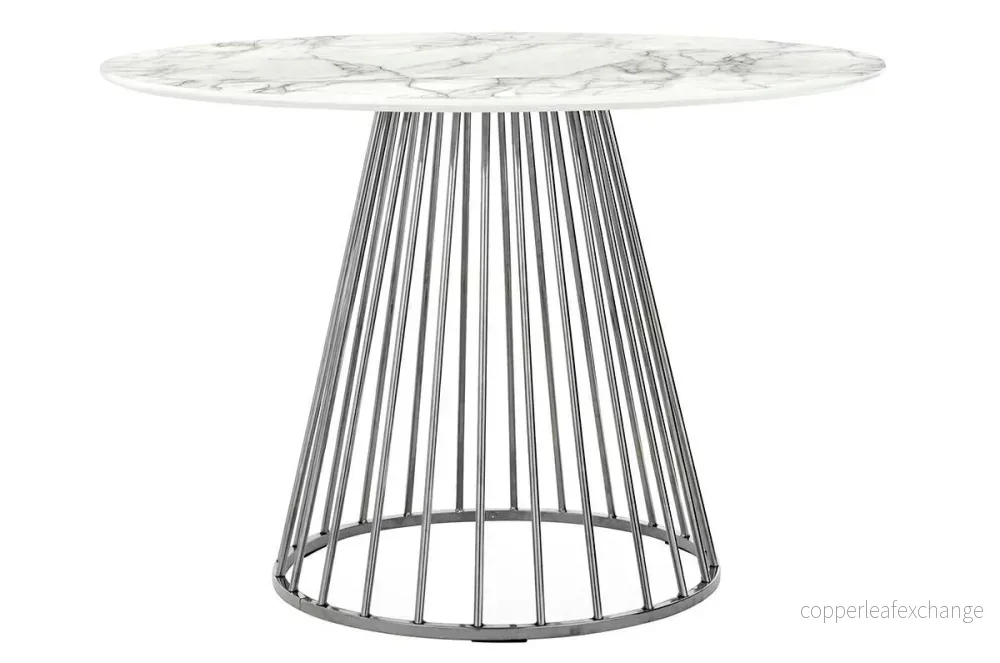 Matbord - GLAM MARBLE 110, chrome - Bild 2