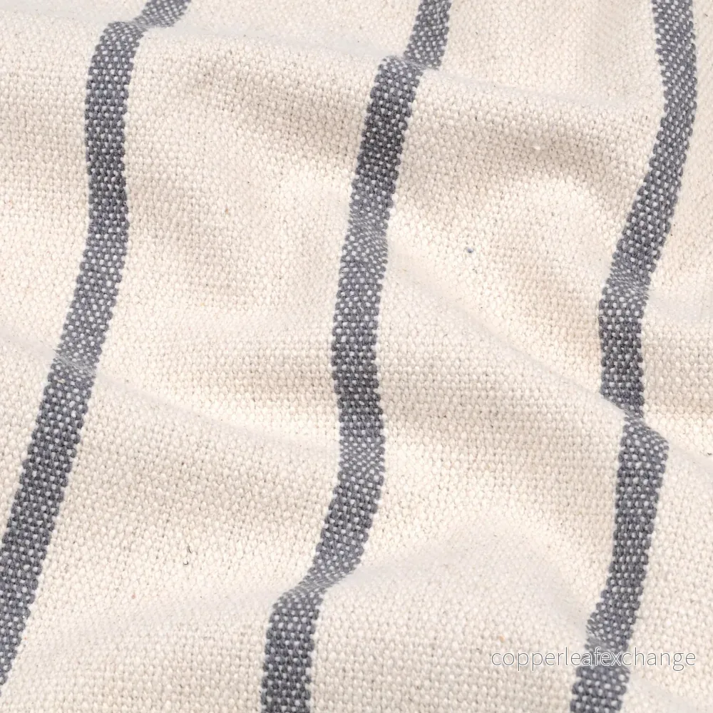 Raw-Stripe Cotton Grey Raw-Stripe Cotton Grey