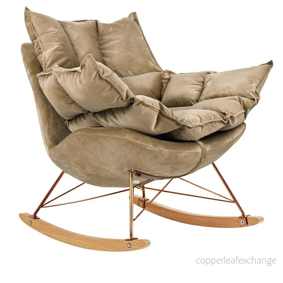 Fåtölj – SWING VELVET, khaki Fåtölj – SWING VELVET, khaki