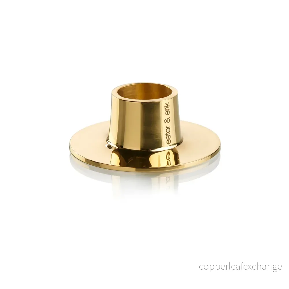 ESTER & ERIK LJUSSTAKE 2 st MEDIUM GOLD SHINY