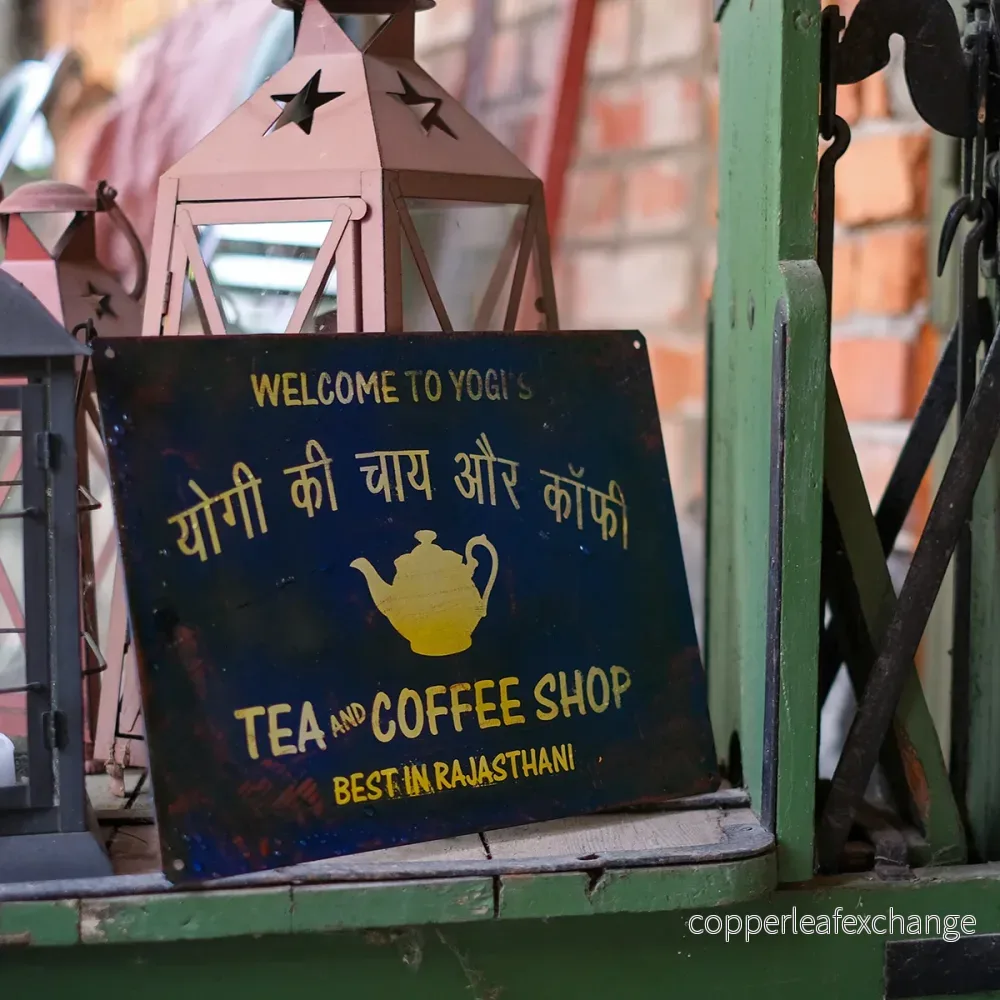 Indisk skylt - Tea & Coffee