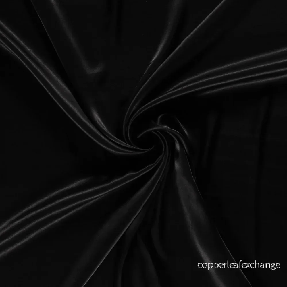 Viscose - Satin - Beautiful fall - Luster - Black - 069 - Bild 3