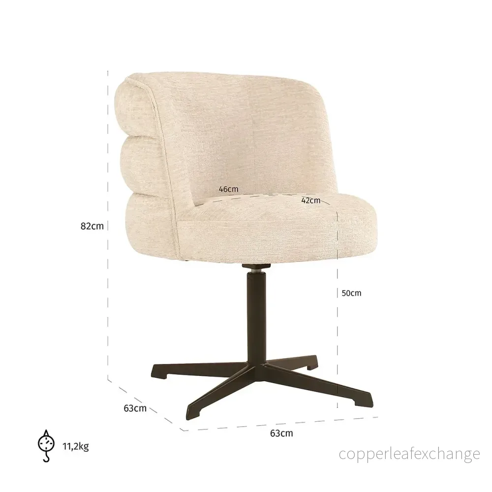 Snurrstol Chadwick Cream - Bild 3